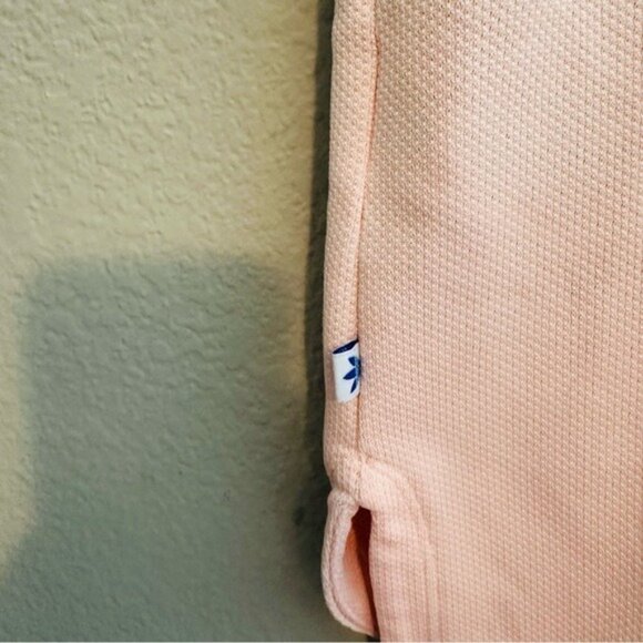 Adidas Peach Crop Tank Top White Trefoil Logo | Athleisure Y2K Gymcore Sz Small - Picture 5 of 8